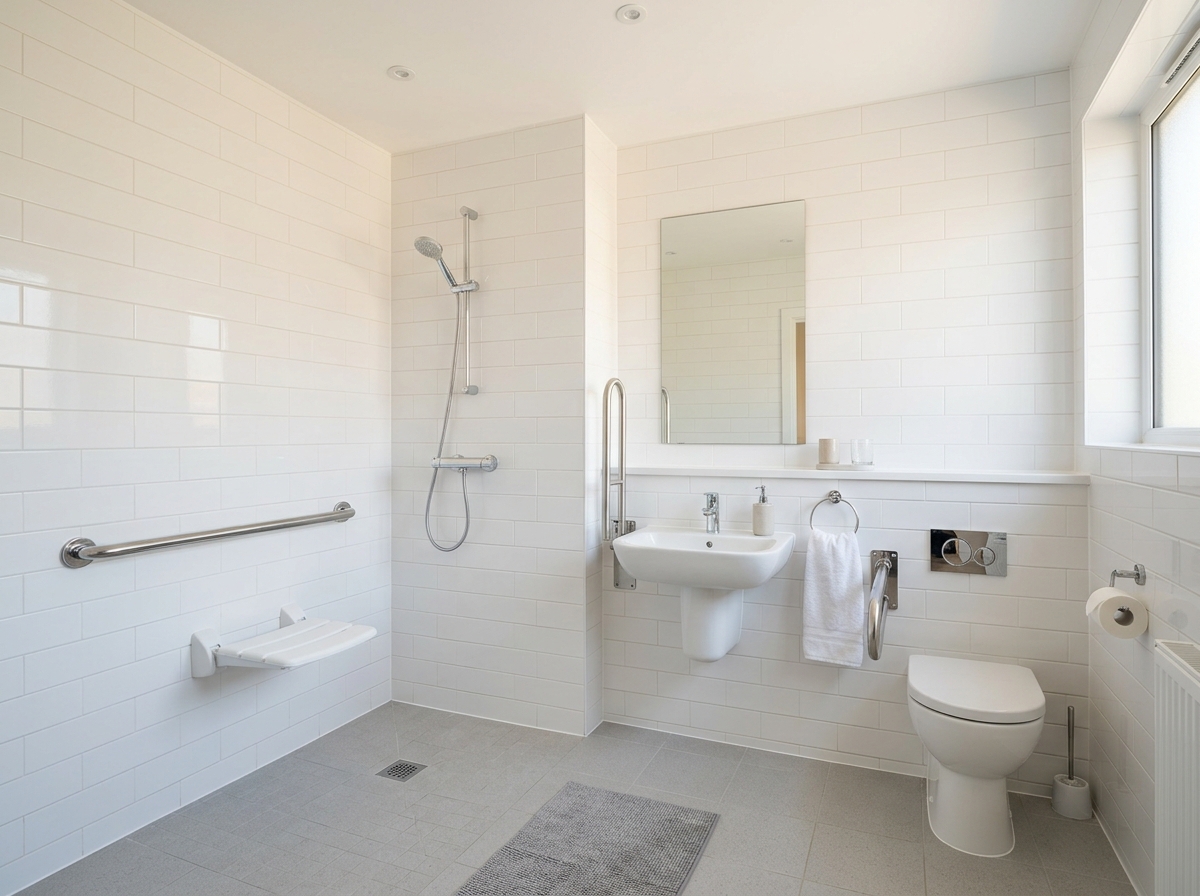 Clean modern bathroom