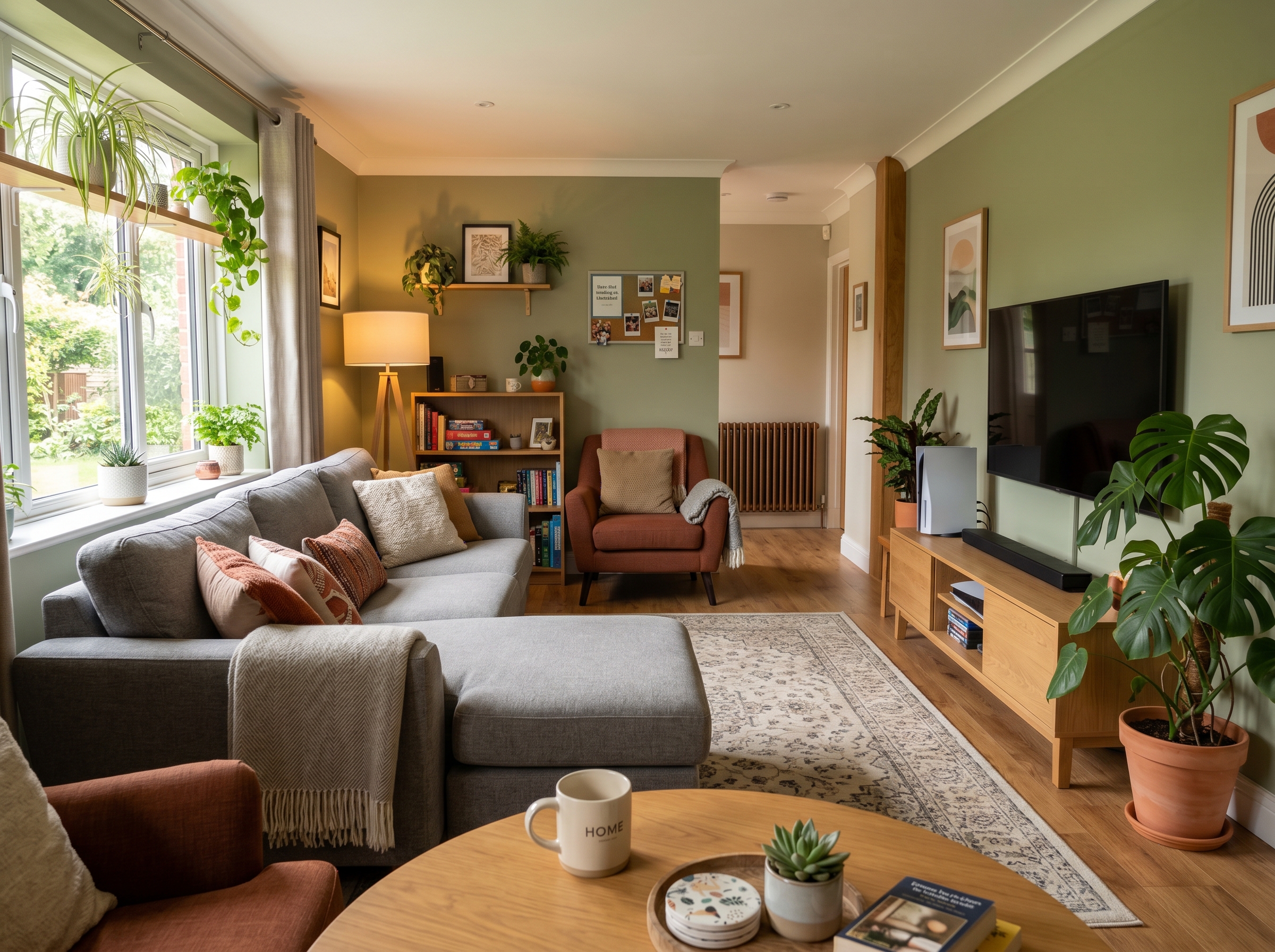 A comfortable communal living room