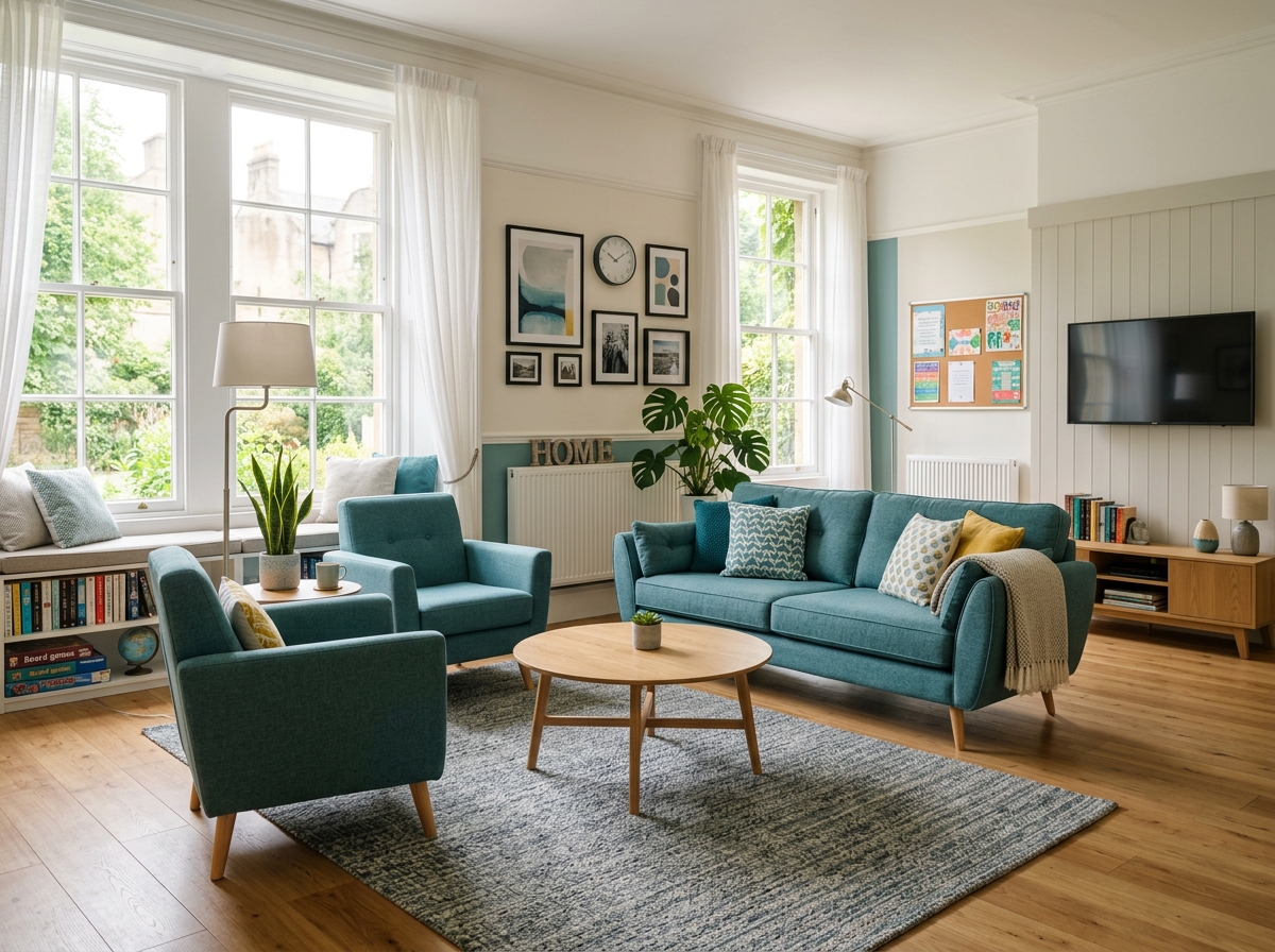 Bright, welcoming supported living space